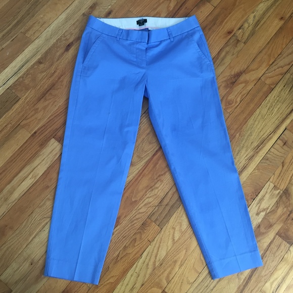 J. Crew Pants - J. Crew Blue City Fit Cropped Cotton Pants